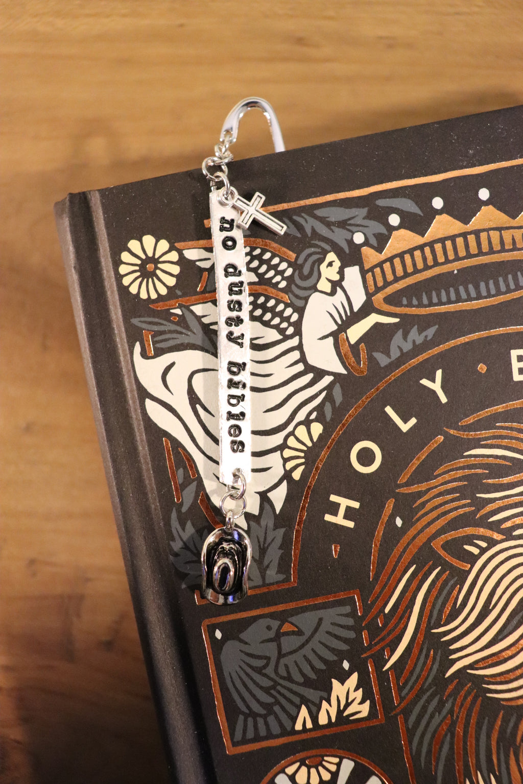 No Dusty Bibles Handstamped Bible Bookmark