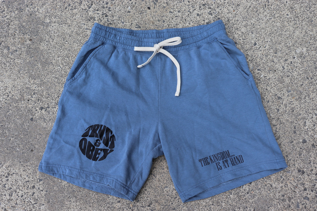 Trust and Obey Shorts Blue